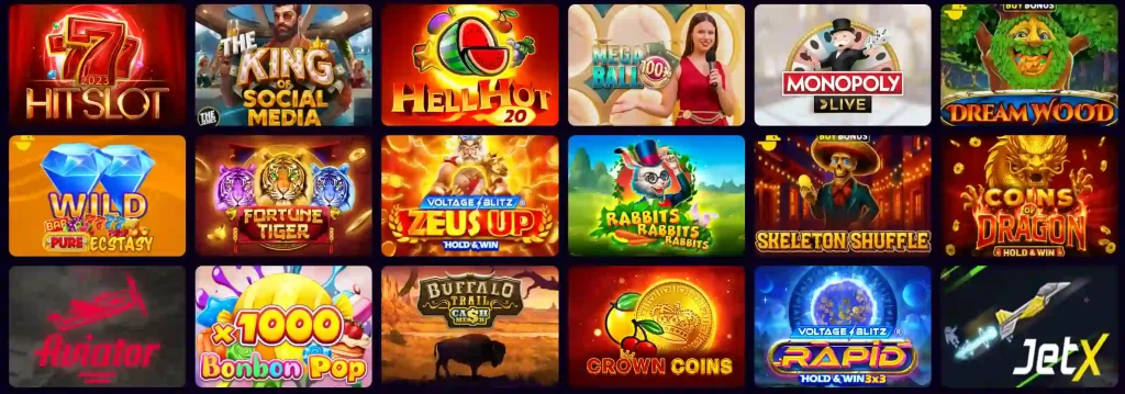 CasinoLoots Casino Slot Spiele Auswahl mit Automatenspielen wie Hell Hot Zeus Up Aviator und Coins of Dragon